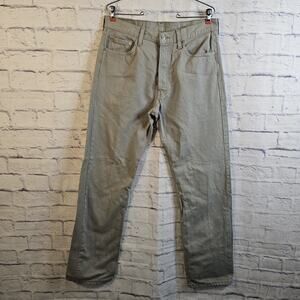 Vintage Levis Jeans Mens 34x34 Beige 501 Button Fly Denim Pants Skate Work Y2K